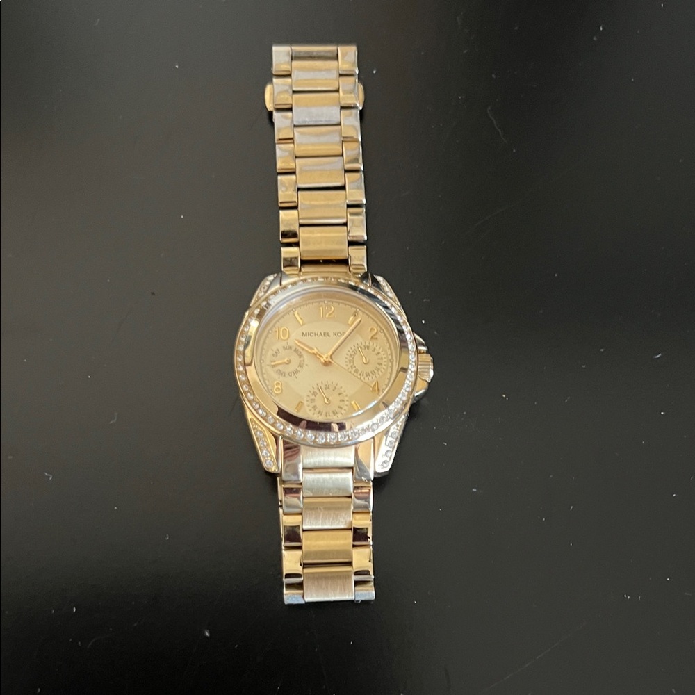 Michael Kors Gold-Tone Watch with Crystal Accents